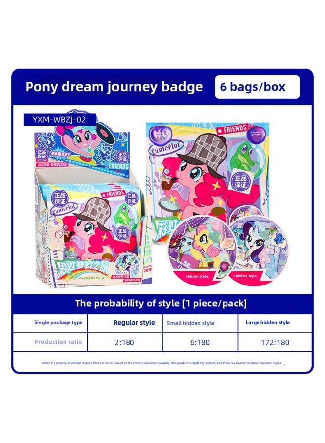 Card Tour Pony-Polly Badge Friendship Eternal Fantasy New World Genuine Blind Box Soft Shake Tone to Remove Card